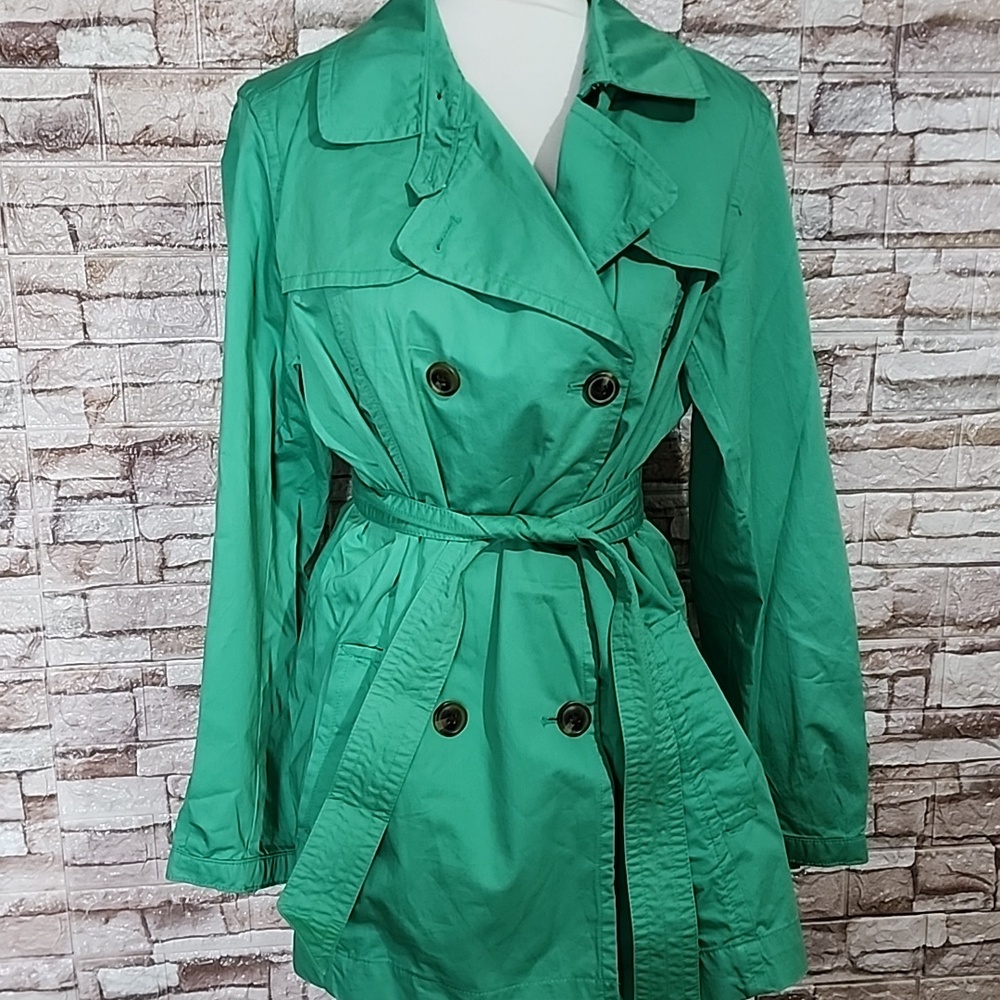 Gap Green Double Breasted Collared Jacket - image 1